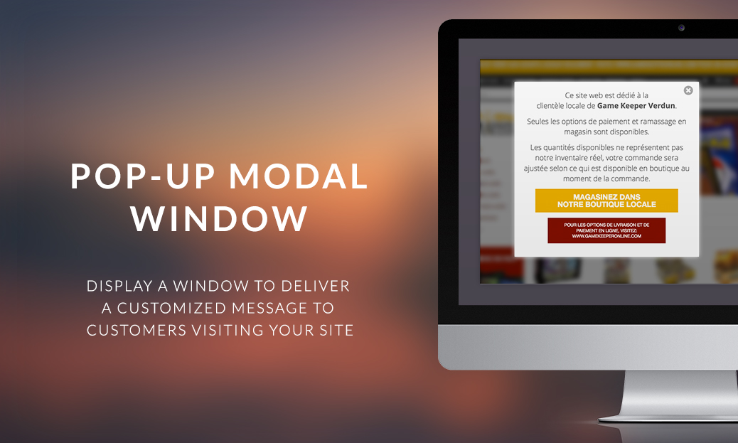 Pop-up Modal Window Widget Pop-up Modal Window Widget