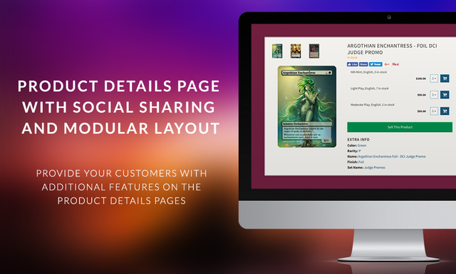 Product Details Page with Social Sharing and Modular Layout