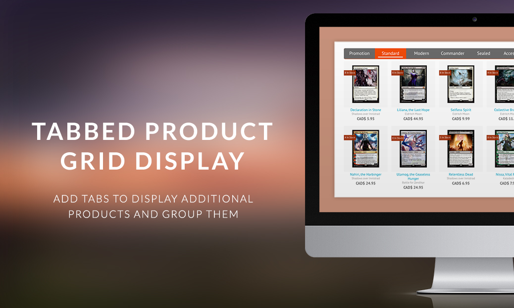 Tabbed Product Grid Display Tabbed Product Grid Display