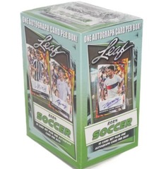 2024 Leaf Soccer Trading Cards Hobby Blaster Box (1 Pele, Lionel Messi & 1 Auto)