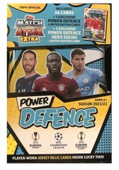 2021/22 Topps Match Attax Extra UEFA Champions League Soccer TCG Power Defense Hero Squad Mega Tin (66+3 +1 Cards)