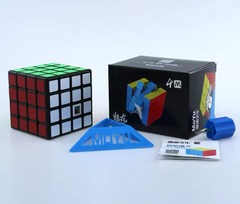 Mei Long MoYu 4M 4x4 Magnetic Black Speed Cube Rubik Box Set Stand & Screwdriver