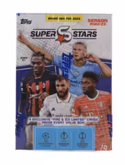 2022/23 Topps Superstars UEFA Champions League Soccer Trading Cards Blaster Box (9 Packs)