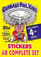 4th Series GARBAGE PAIL KIDS 84 Card COMPLETE A/B SET (125ab - 166ab) Near Mint - Mint | (S04-002)