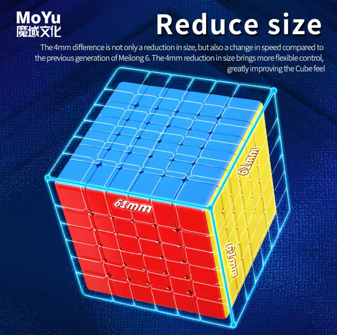 Rubiks Mei Long MoYu 6v2 WCA 6x6x6 Speedcube Stickerless