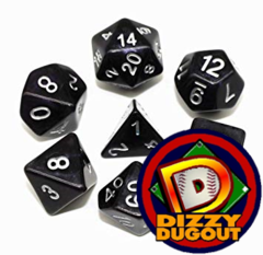 Dizzy HD Dice Set: Opaque Black