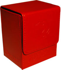 Magic the Gathering Mana Flip Box Ultra-Pro Red Embossed Leatherette Mountain Logo Deck Box