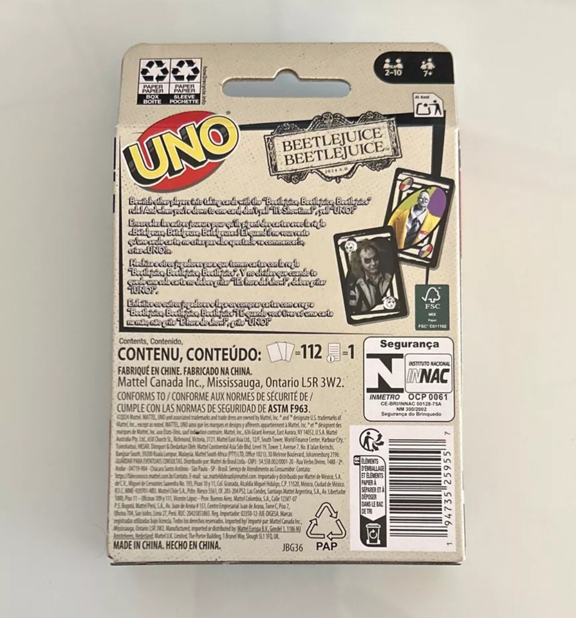 Uno - Beetlejuice Beetlejuice (Import)