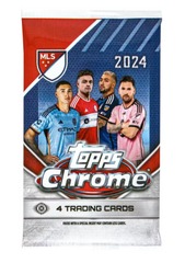 2024 Topps Chrome MLS Soccer Trading Cards Hobby Pack (4 Cards)