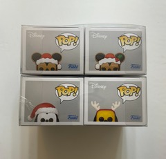 FUNKO POP! Disney: Mickey and Friends Holiday - Set/4 Mickey Minnie Pluto Goofy Donald Daisy Chip Dale 1187-1194 w/Funko Protectors