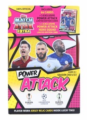 2021/22 Topps Match Attax Extra UEFA Champions League Soccer TCG Power Attax Hero Squad Mega Tin (66+3 +1 Cards)