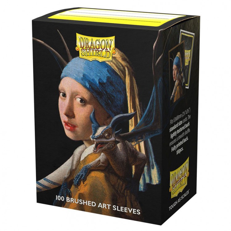 Dragon Shield - Girl with the Pearl Earring by Johannes Vermeer - Standard Size - Brushed - 100 Count