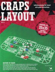 Craps tabletop playing felt layout