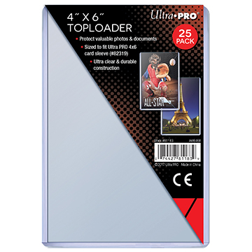 UltraPro 4x6 Toploader 35pt 25-Count