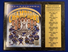 St. Louis Blues Official 2019 Stanley Cup Championship Finals Series Game Standings Plaque (12”x15” Black Marble)