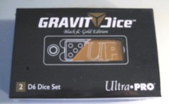 Ultra Pro Gravity Dice D6 - Black and Gold 2pc Ste