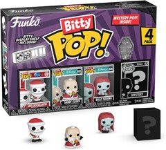 Funko Pop! Bitty Pop: Nightmare Before Christmas - 4 pack box - Santa Jack Skellington, Sandy Claws, Sally Sewing & Mystery Chase