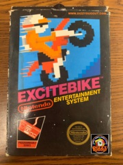 Excitebike - NES 1985/86 “Matte Sticker Seal!” Black Box! & Test Market Game Pack