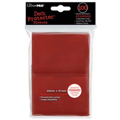 Ultra-Pro Solid Standard Size Deck Protector Sleeves Red (100 ct)