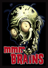 Zombie mmm Brains Simply Delicious Legion Small Size Premium Gaming Card Sleeves (60 Ct)