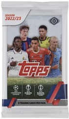 2022/23 Topps Flagship UEFA Club Competitions Soccer Trading Cards Hobby Pack (8 Cards)