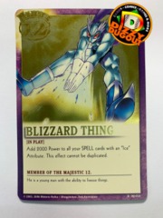 BLIZZARD THING R|MJ-010 Majestic 12 Gold Foil Variant Promo Card