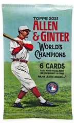 2021 Topps Allen & Ginter World's Champions MLB Baseball Trading Cards Blaster Pack