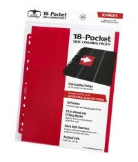 Ultimate Guard - 18-Pocket Side-Loading Pages - Red (10 Pages)