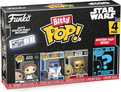 Funko Pop! Bitty Pop: Star Wars - 4 pack box - Princess Leia, R2-D2, C-3P0 & Mystery Chase