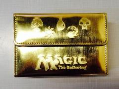 Magic the Gathering Mana Dual Flip Box Max Ion Gold Embossed Leatherette 5 Symbol Logo Deck Box