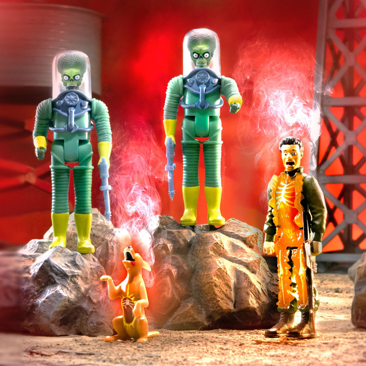 Mars Attacks Reaction Figures Set of 3