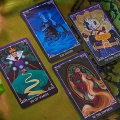 Disney Villains Deluxe Tarot Deck 78 Card Game w/Clamshell Giftbox & Printed Guidebook