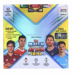 2021/22 Topps Match Attax Extra UEFA Champion League Soccer TCG Booster Box (24 Packs)