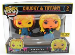 Funko Pop! Movies: Bride of Chucky - Chucky & Tiffany 2 Pack (Black Light) - Hot Topic Exclusive Limited Edition