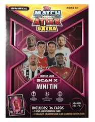 2021/22 Topps Match Attax Extra UEFA Champions League Soccer TCG Crimson Laser w/Joshua Kimmich Scan X Mini Tin (33+1 Cards)