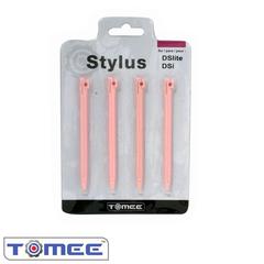 DS Lite / DSi Pink Stylus Pen 4 Pack - Tomee