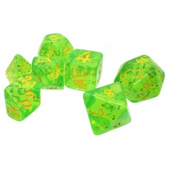 Munchkin Polyhedral Dice Set - Green/Yellow