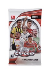 2022/23 Topps Chrome Bundesliga Soccer Trading Cards Hobby Pack (4 Cards)