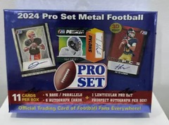 2024 Leaf Pro Set Metal Football Hobby Box 7 Autographs Rookies, Legends 11 Card