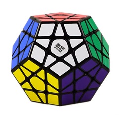 QiYi MegaMinx 12x5x3 12-Sided Speed Rubik Cube Black Dodecahedron Star