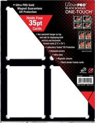 35PT 4-Card Black Border UV ONE-TOUCH Magnetic Holder