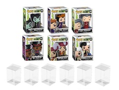 FUNKO POP! Disney: Villains - Set/6 w/Cases Maleficent, Evil Queen, Captain Hook, Cruella DeVille, Lady Tremane & Dr. Facilier #1079-1084