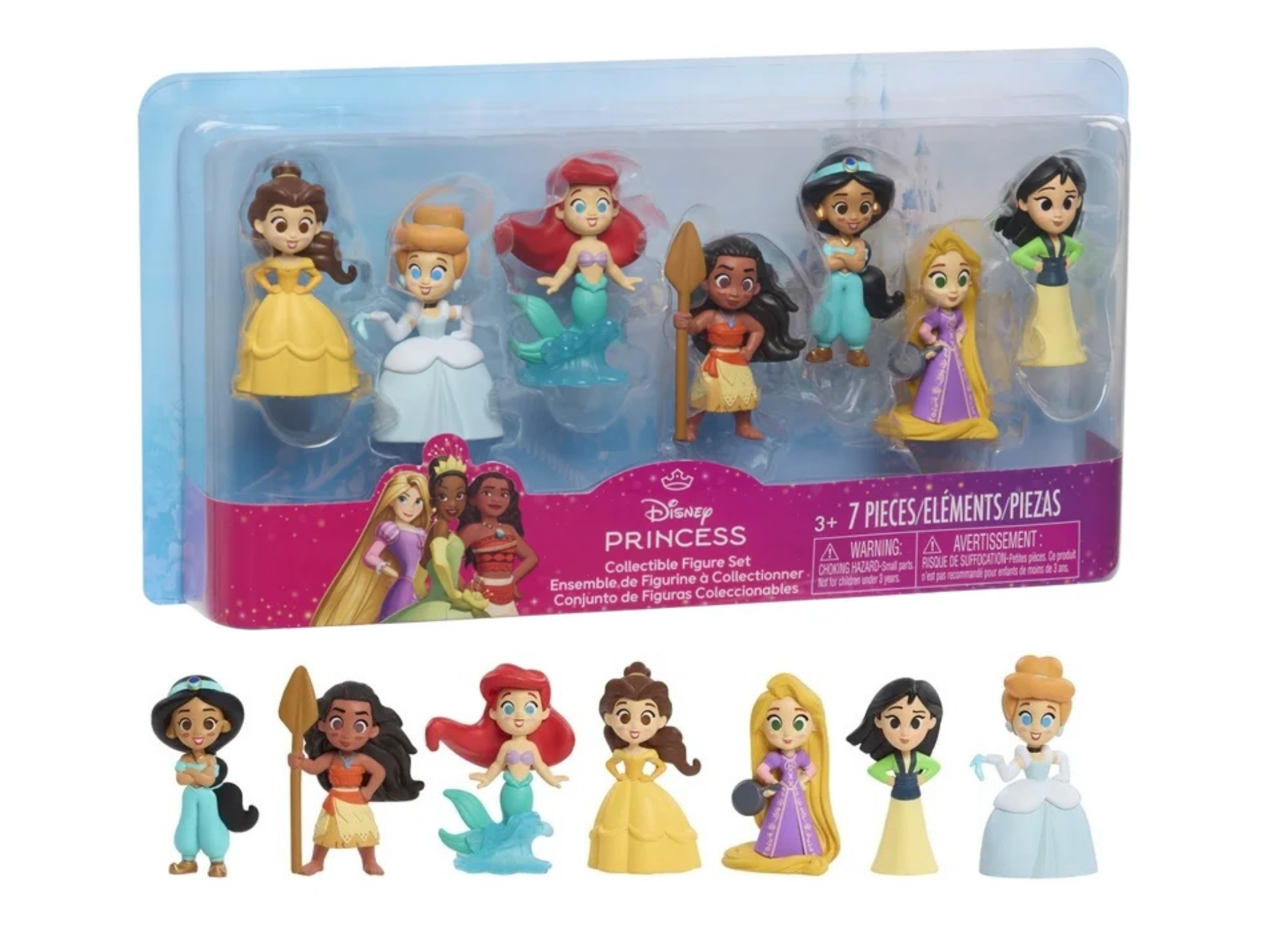 Disney Princess Collectible Figure Set 7 Pieces