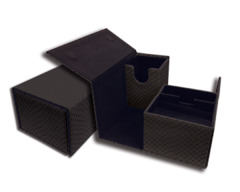 Elder Dragon Vault Black Dragon-Hide Leatherette Legion 200+ Premium Double Deck Box Set w/Exclusive D-20 Spindown Die