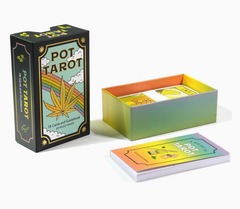 Pot Tarot Deck - 78 Card Deck Large Deluxe “Gold Leaf” Edition w/Guidebook