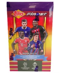 2022/23 Topps Finest UEFA Club Competitions Soccer Trading Cards Hobby Box (16 Packs)
