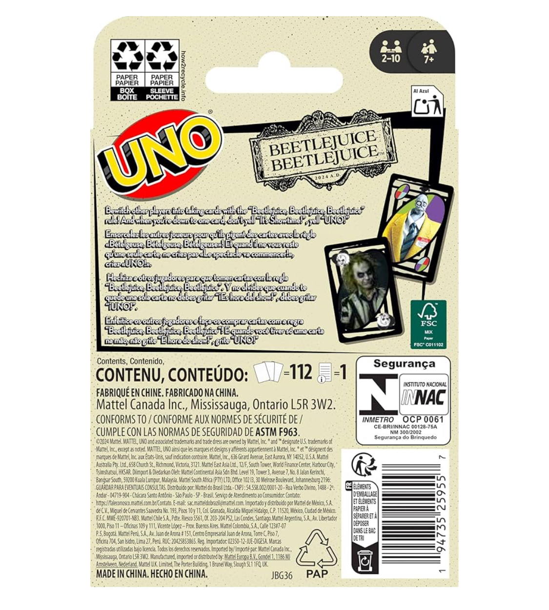 Uno - Beetlejuice Beetlejuice (Import)