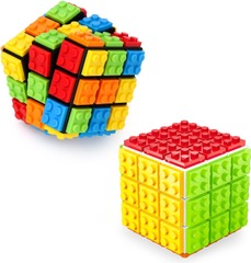 Rubik's Fanxin Lego Compatable 3x3 Building Block Puzzle Cube (Black)