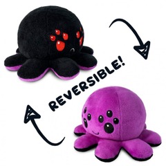 Reversible Spider  Plush (Purple/Black)- TeeTurtle | The Original Reversible Plushie