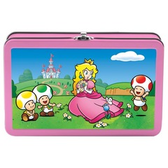 Find It 3D Supply Box Storage Tin 3D Linticular Face: Princess Peach & Toads